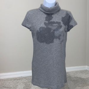 Theory Grey Short Sleeved Turtleneck